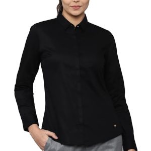 Allen Solly Women's 100% Polyester Regular Fit Shirt